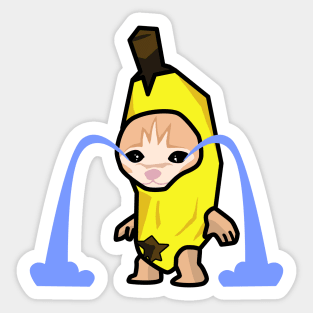 Banana Cat Cry Sticker